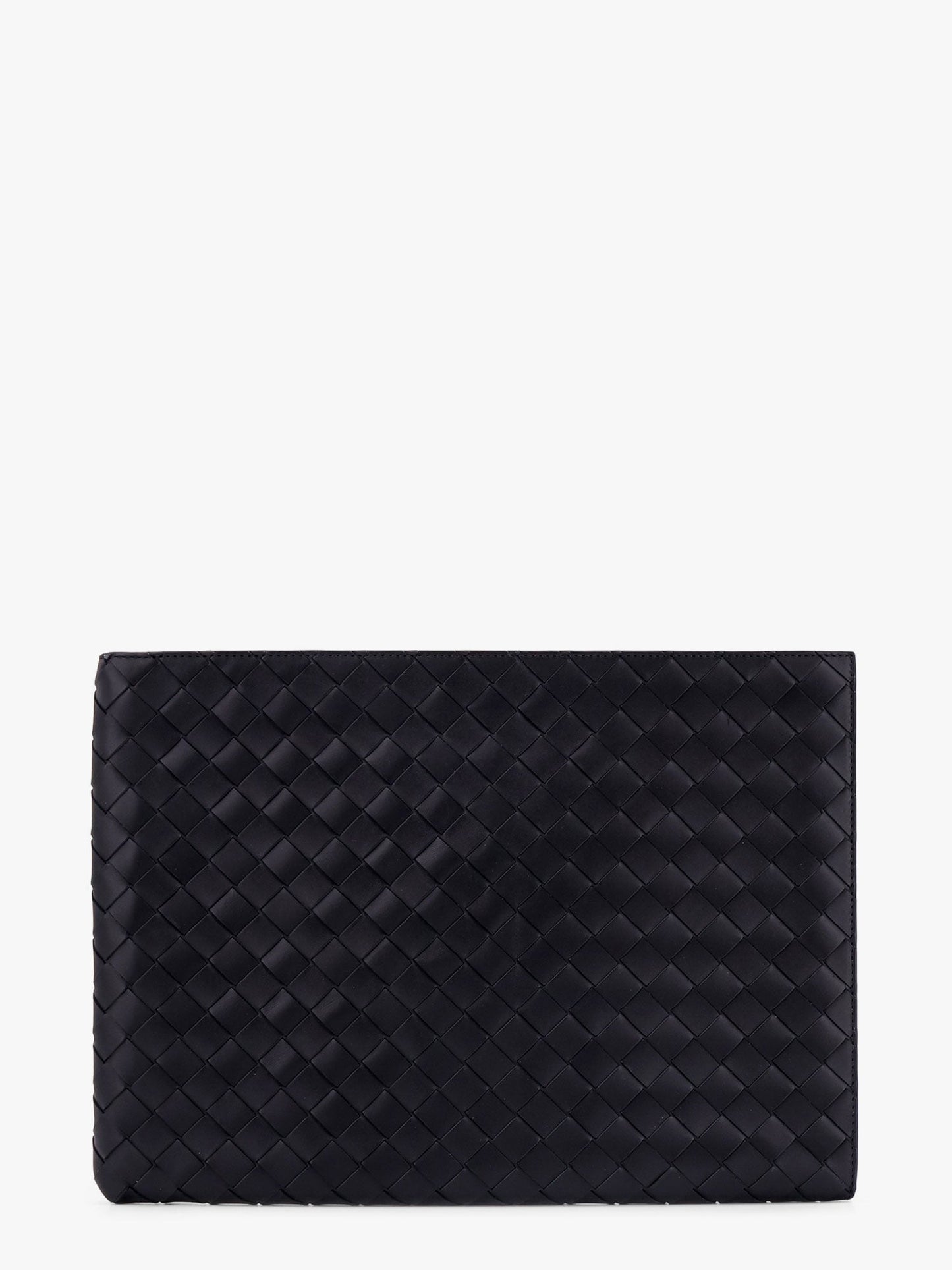 Woven leather pochette