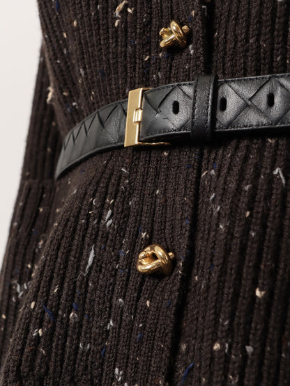 Leather belt with Intrecciato motif thumbnail