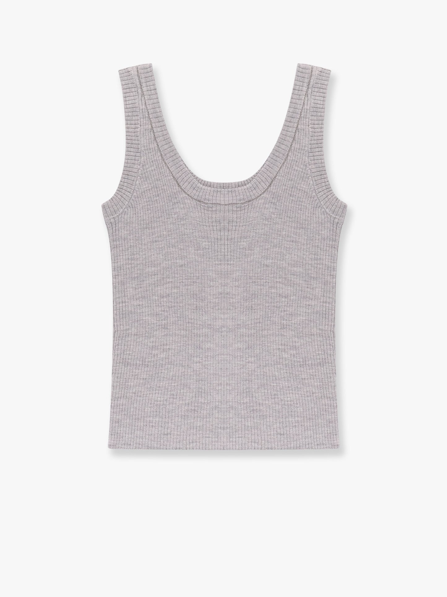 Cashmere and wool tank top with Monili detail