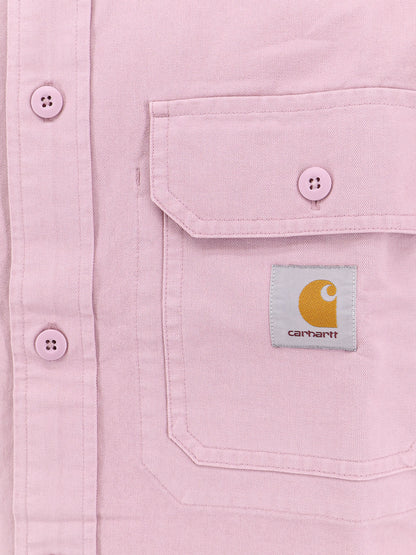 Camicia in cotone con patch logo thumbnail