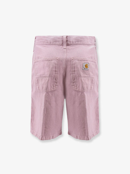 Bermuda Cooper in cotone e lino con motivo spigato thumbnail