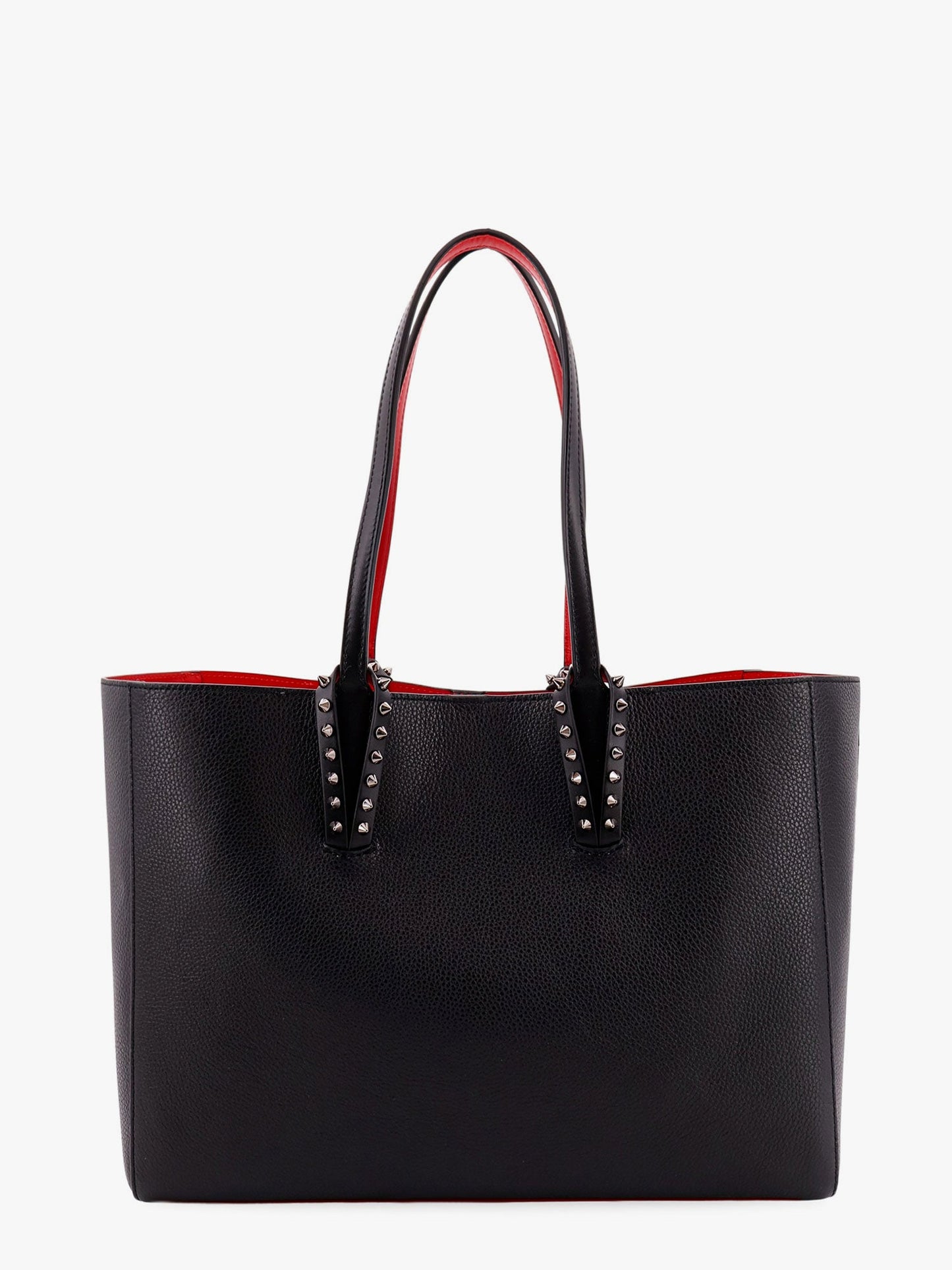 Cabata leather shoulder bag with iconic metal spikes
