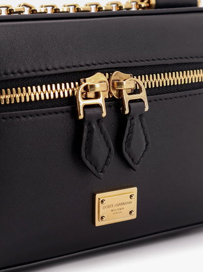 Borsa a tracolla sicily in pelle con targhetta logo in metallo thumbnail