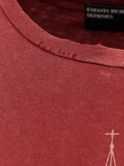 Burning Church cotton T-shirt with used effect thumbnail