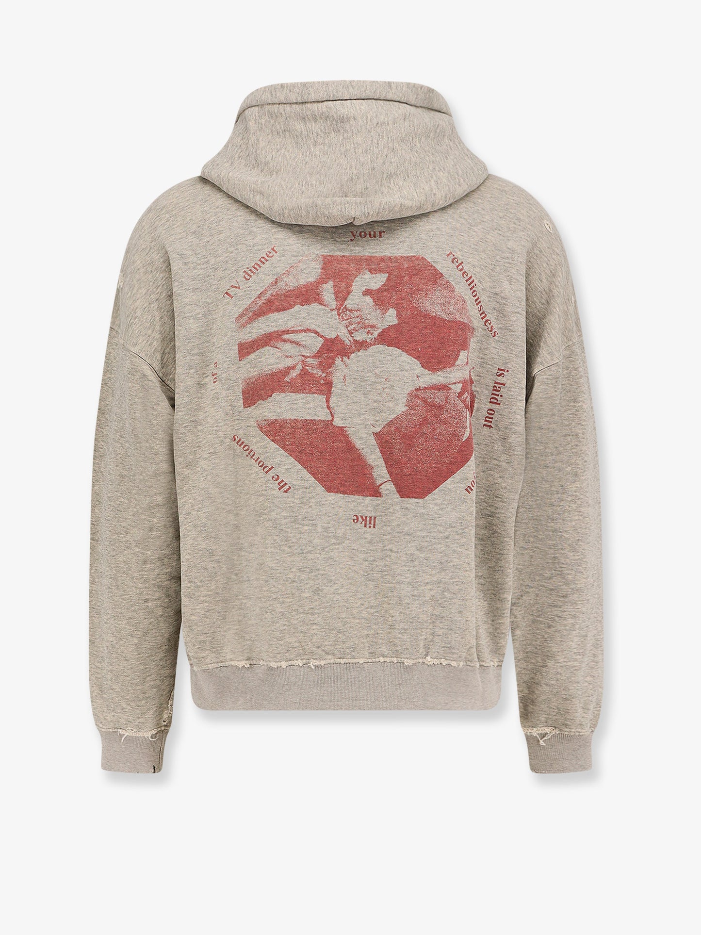 You Are Nothing cotton sweatshirt with used effect