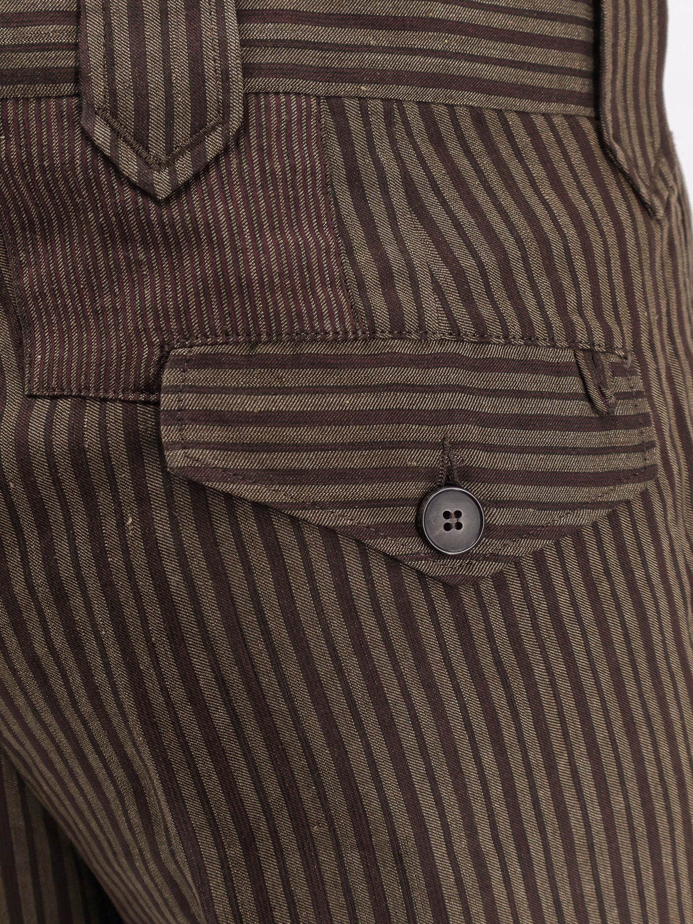 Pantaloni in misto lino con motivo a righe