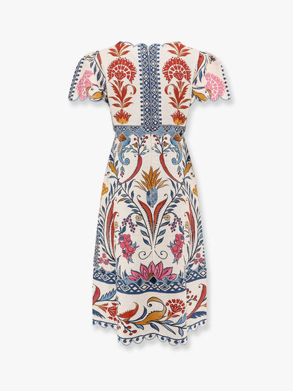 Linen dress with floral prints thumbnail