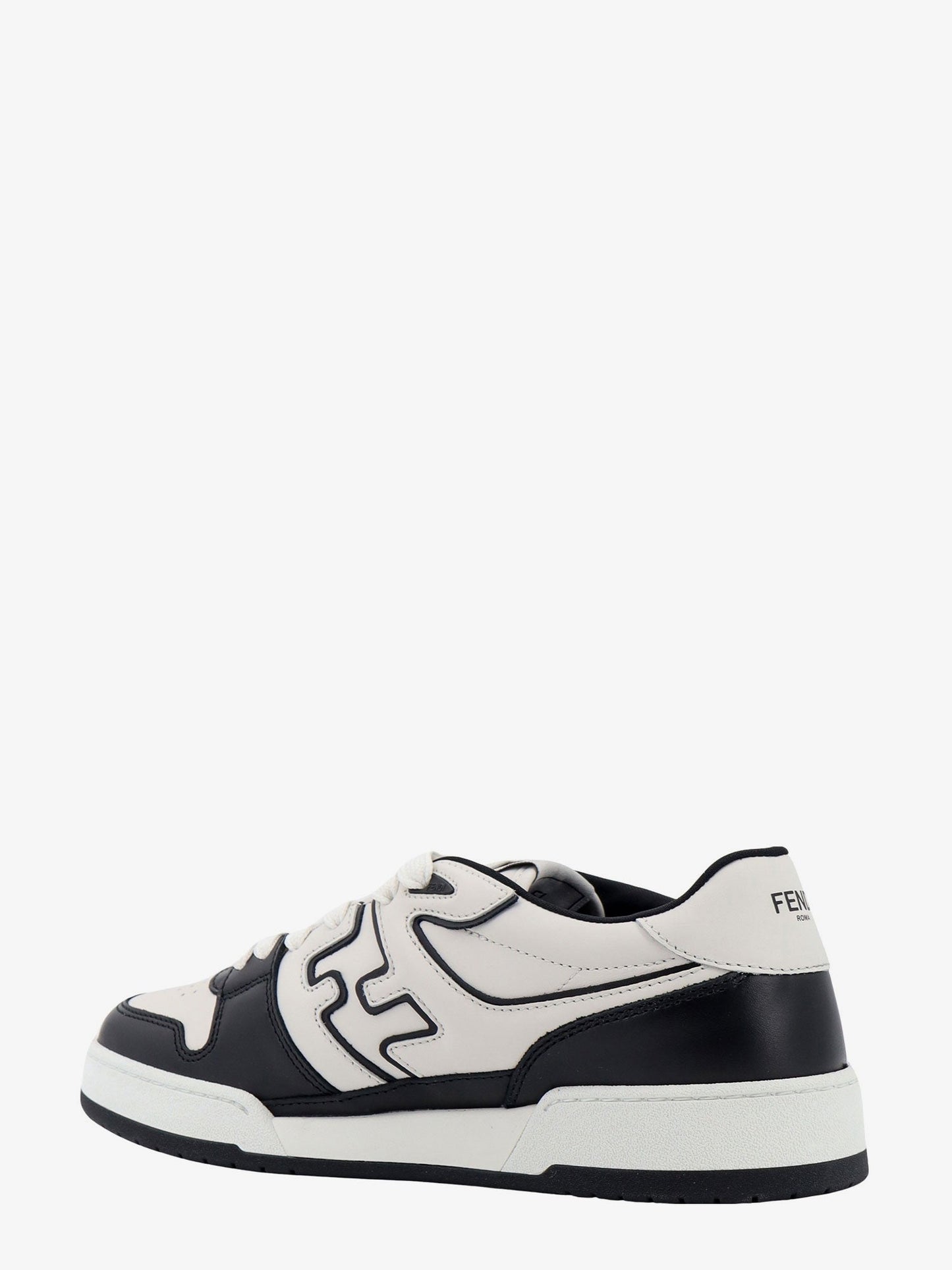 Leather sneakers with ff lateral logo
