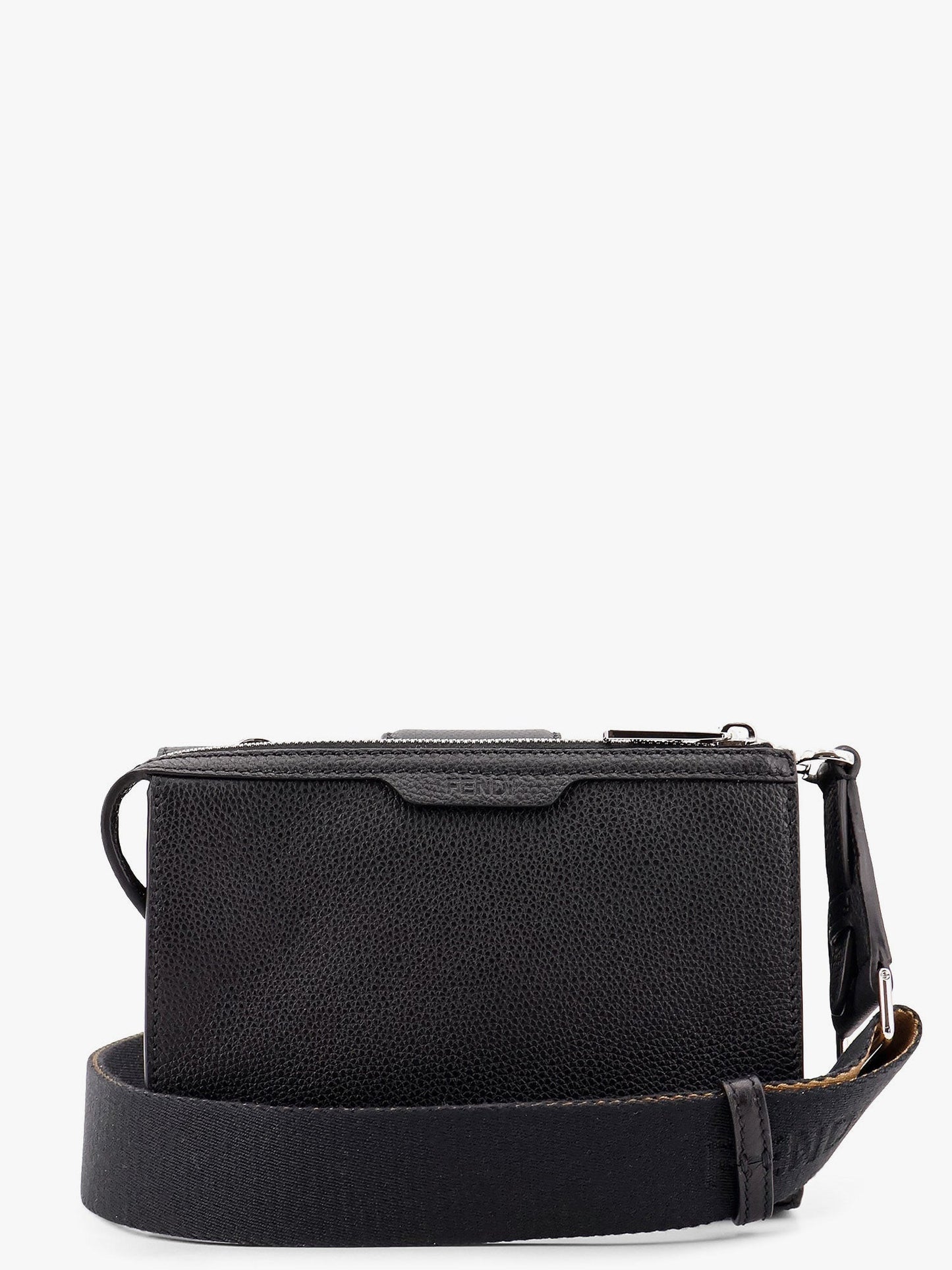 Baguette double leather shoulder bag