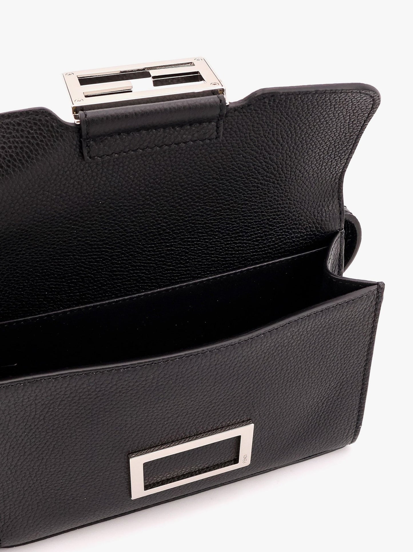 Baguette double leather shoulder bag