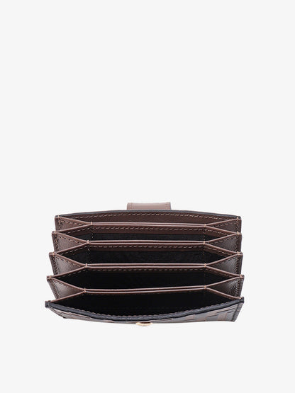 Portacarte in pelle con motivo ff in rilievo thumbnail