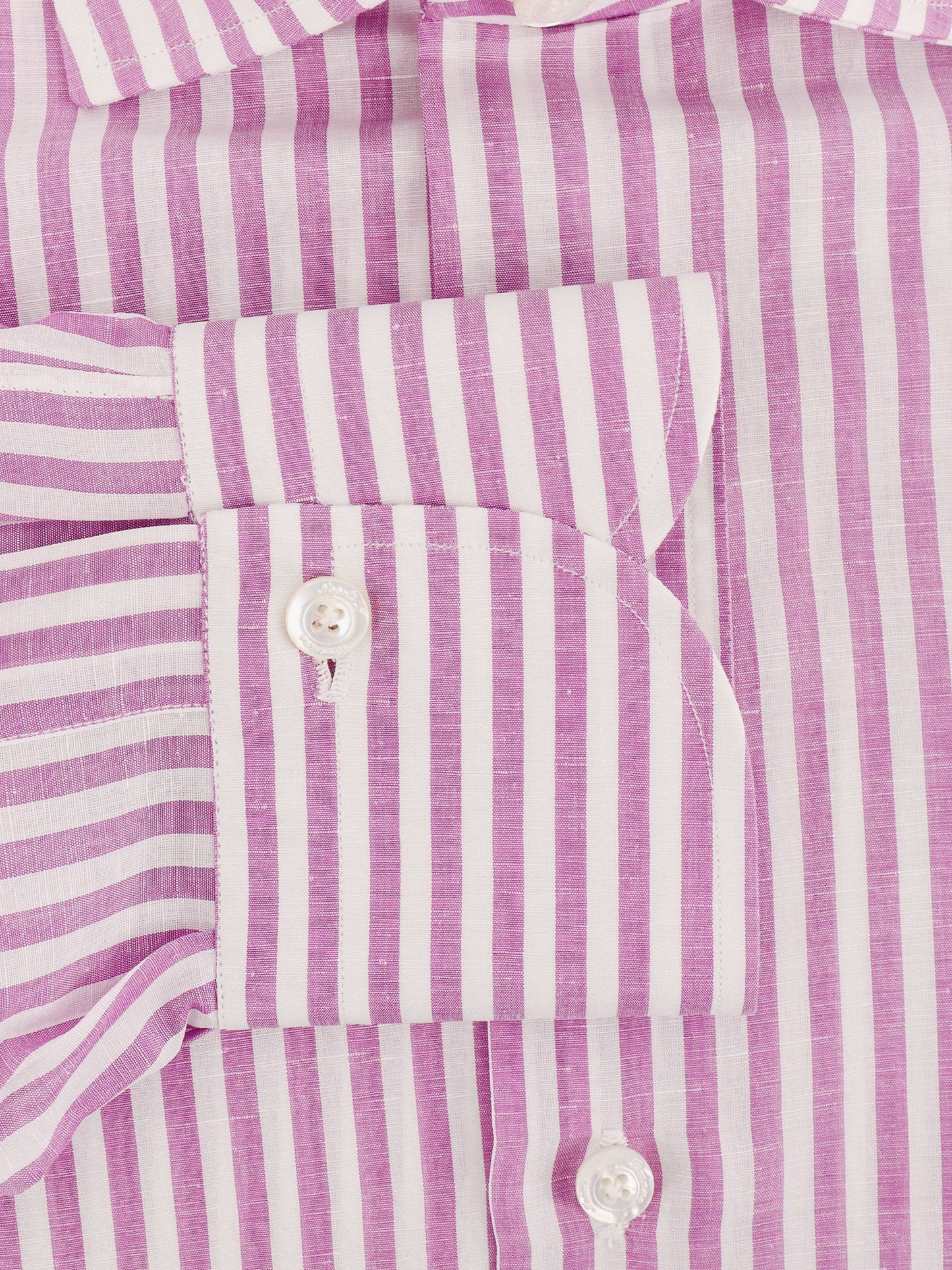 170 a due striped linen and cotton shirt