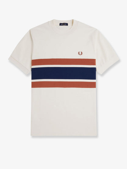 Cotton T-shirt with striped motif thumbnail