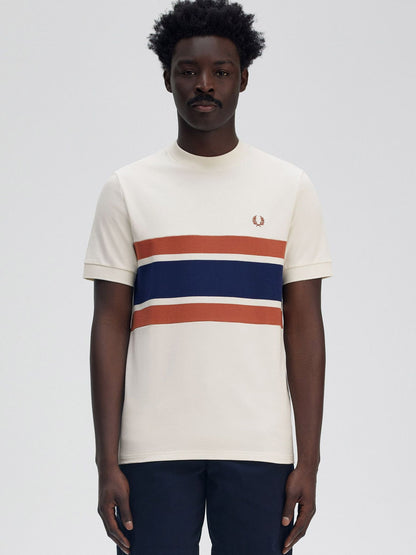 Cotton T-shirt with striped motif thumbnail