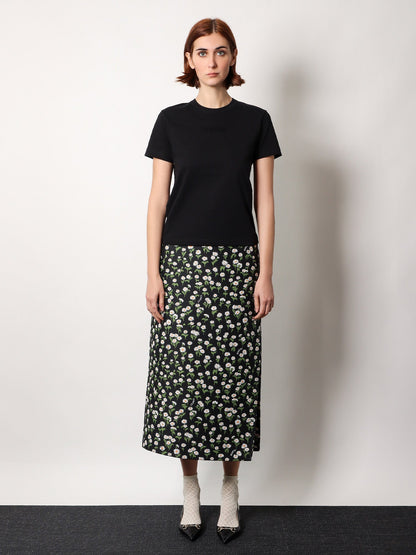 Cotton t-shirt with frontal ton sur ton logo thumbnail