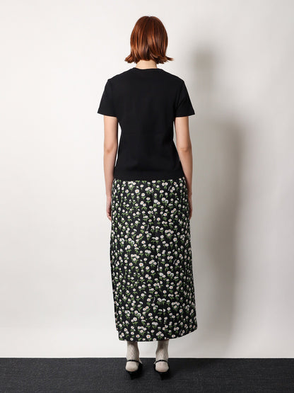 Cotton t-shirt with frontal ton sur ton logo thumbnail