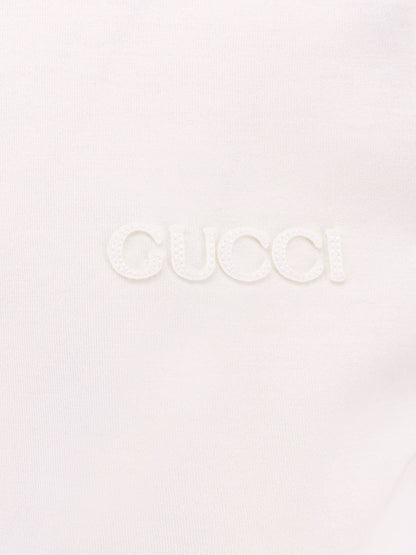 T-shirt in cotone con logo gucci in rilievo thumbnail