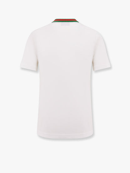 T-shirt in cotone con logo gucci in rilievo thumbnail