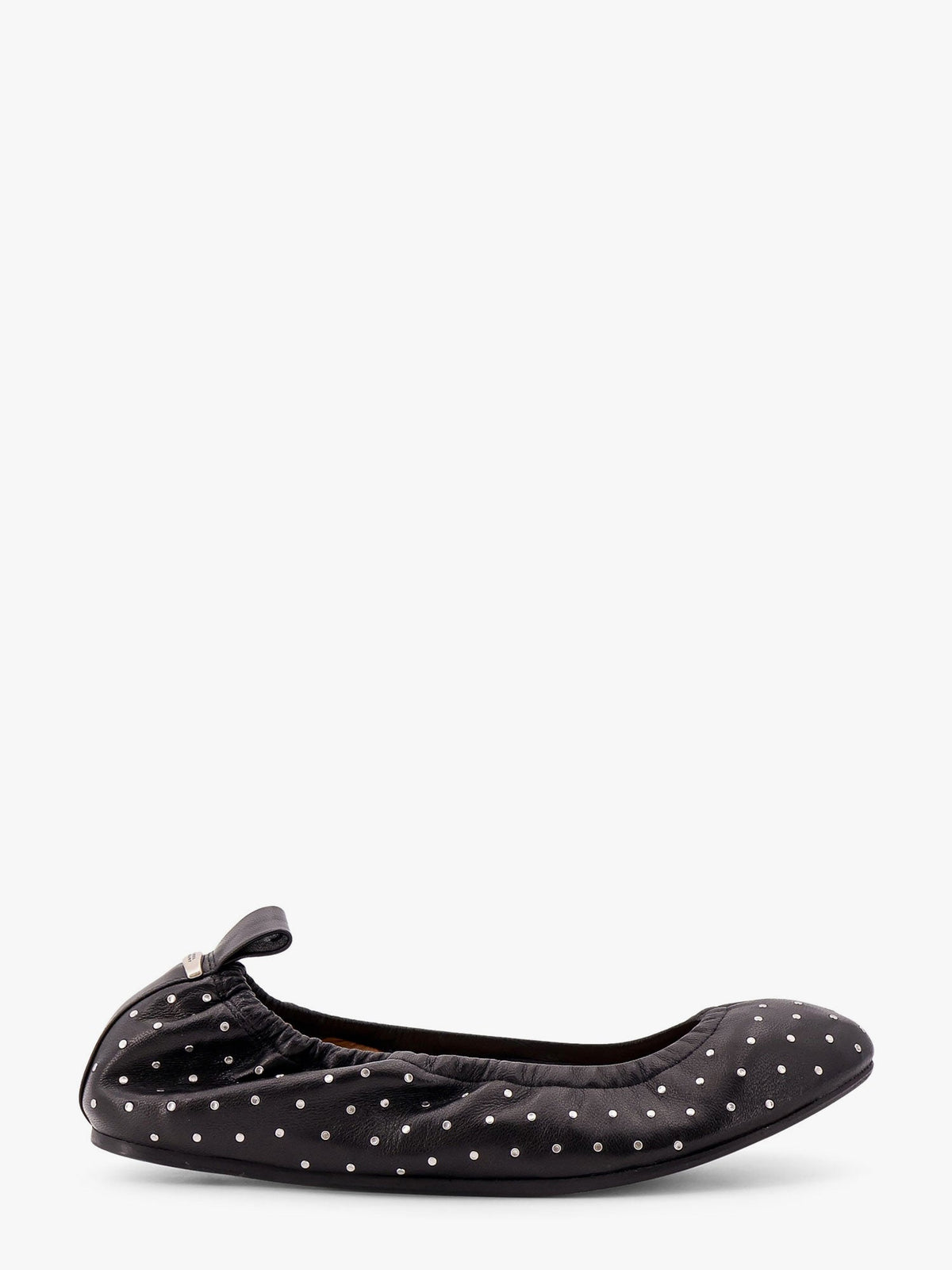 Leather ballerinas stud detail
