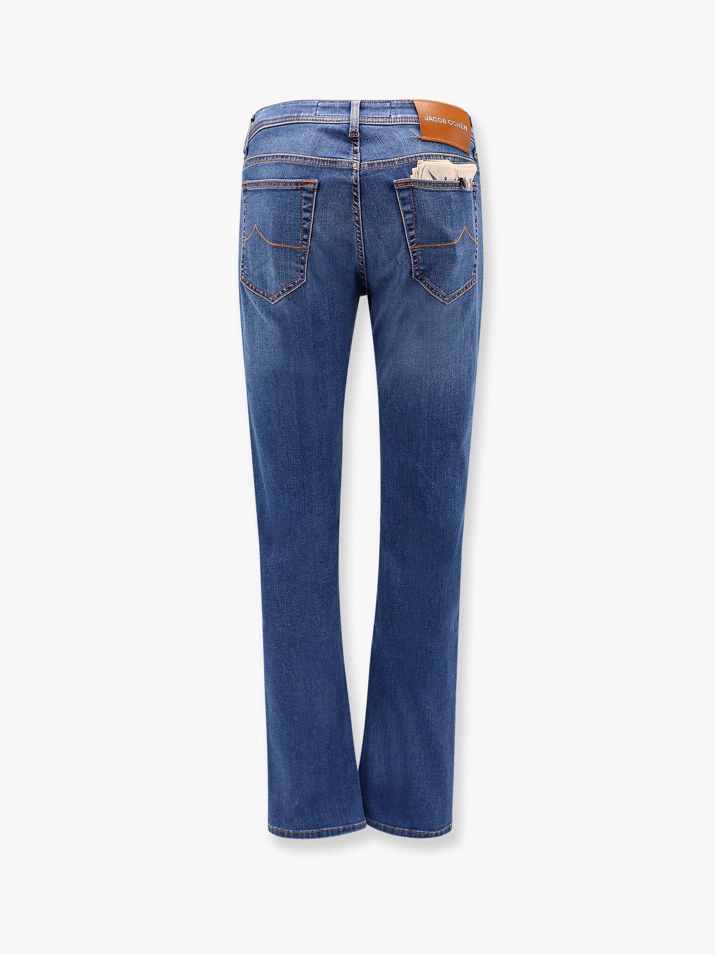 Bard stretch cotton jeans with iconic handkerchief