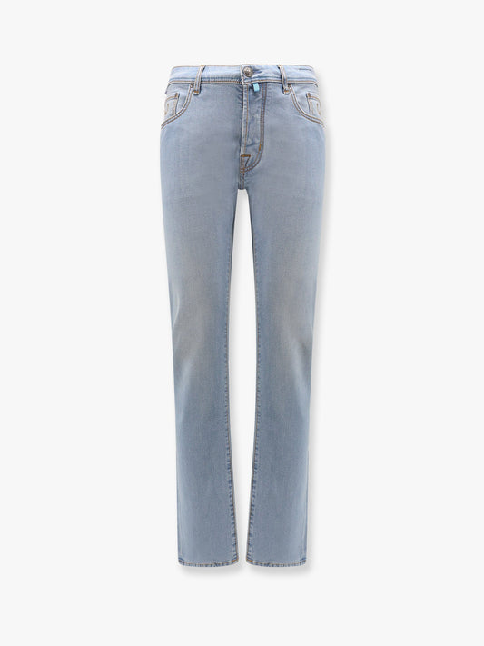 Bard stretch cotton jeans with iconic handkerchief