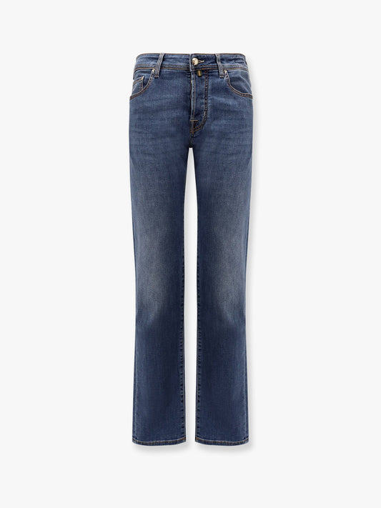 Bard stretch cotton jeans with iconic handkerchief
