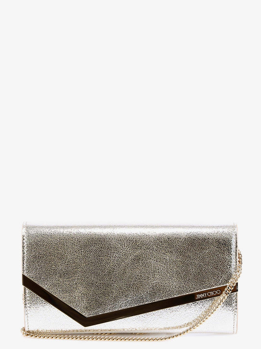 Clutch in pelle metallizzata