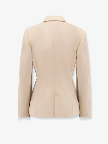 Single-breasted wool and viscose blazer thumbnail