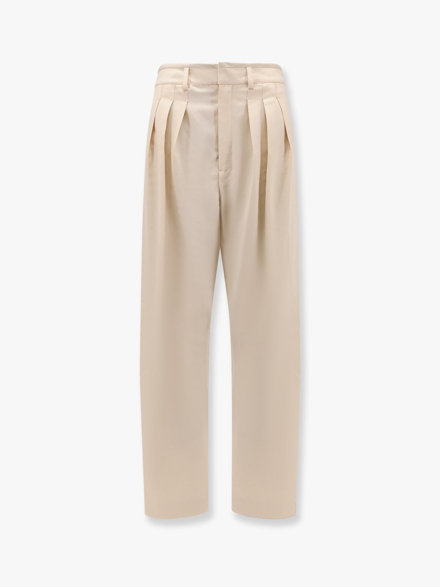 Pleated tailored wool blend trouser
