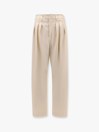 Pleated tailored wool blend trouser thumbnail
