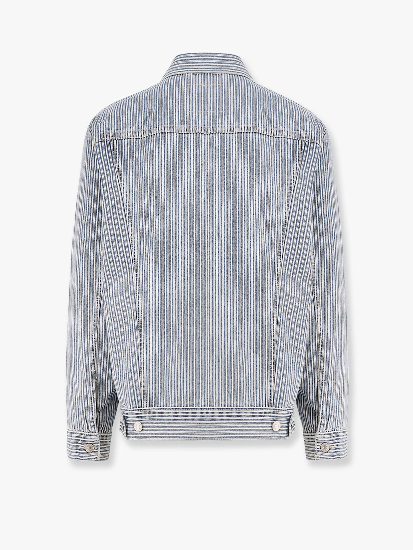 Relaxed striped cotton jacket