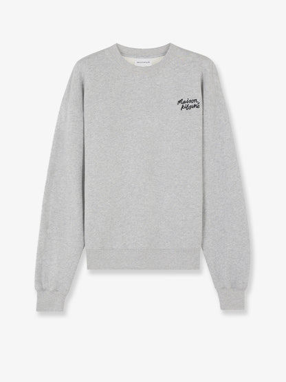Cotton sweatshirt with lettering logo thumbnail