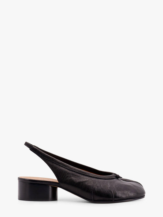 Slingback tabi in pelle con punta iconica