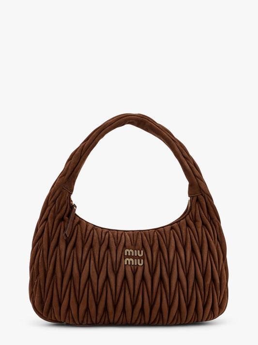 Borsa a spalla Wander in suede matelassé