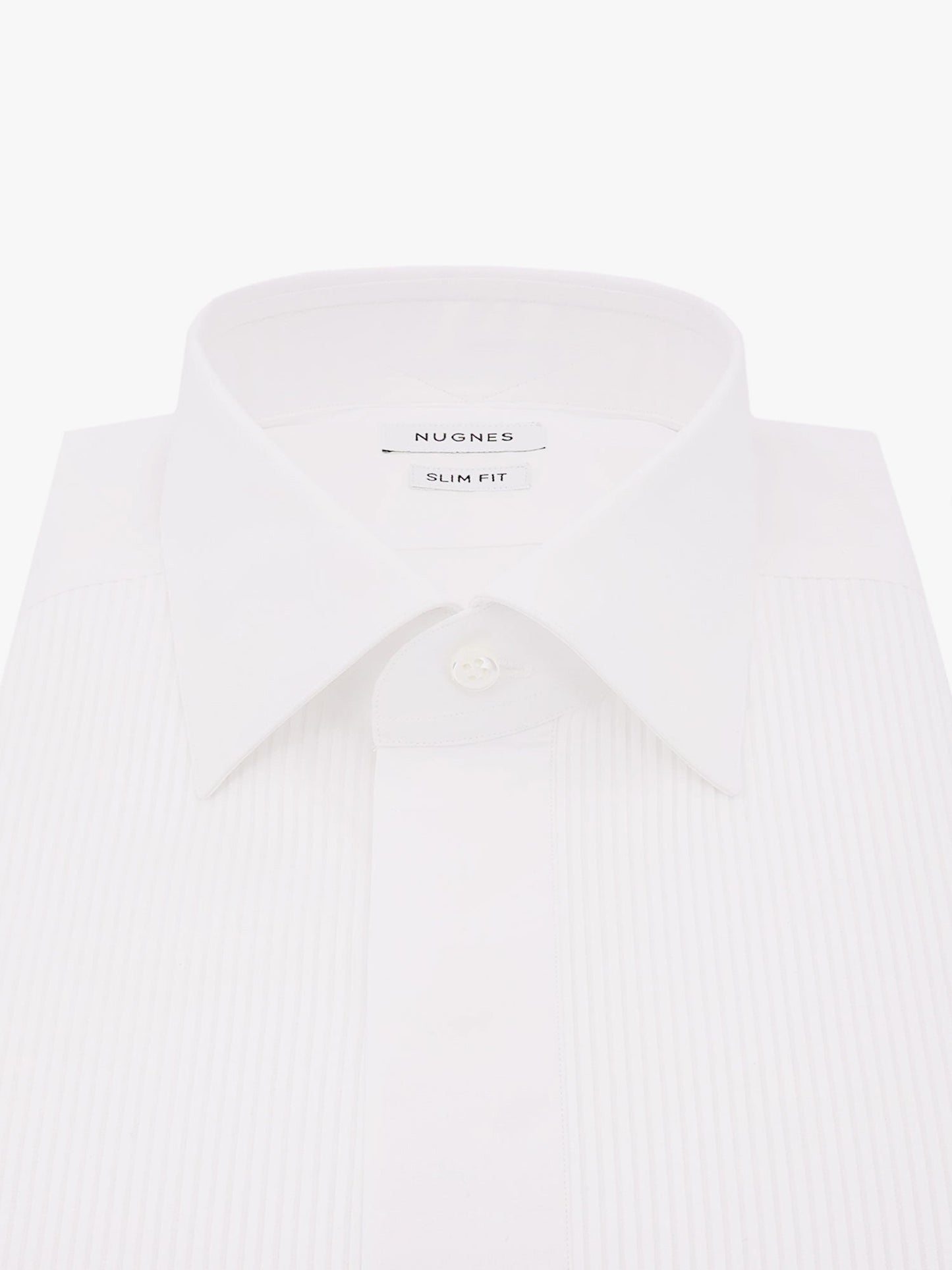 Slim fit cotton shirt with plastron