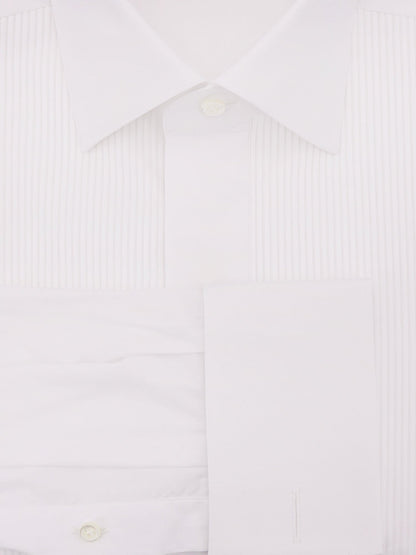Slim fit cotton shirt with plastron thumbnail