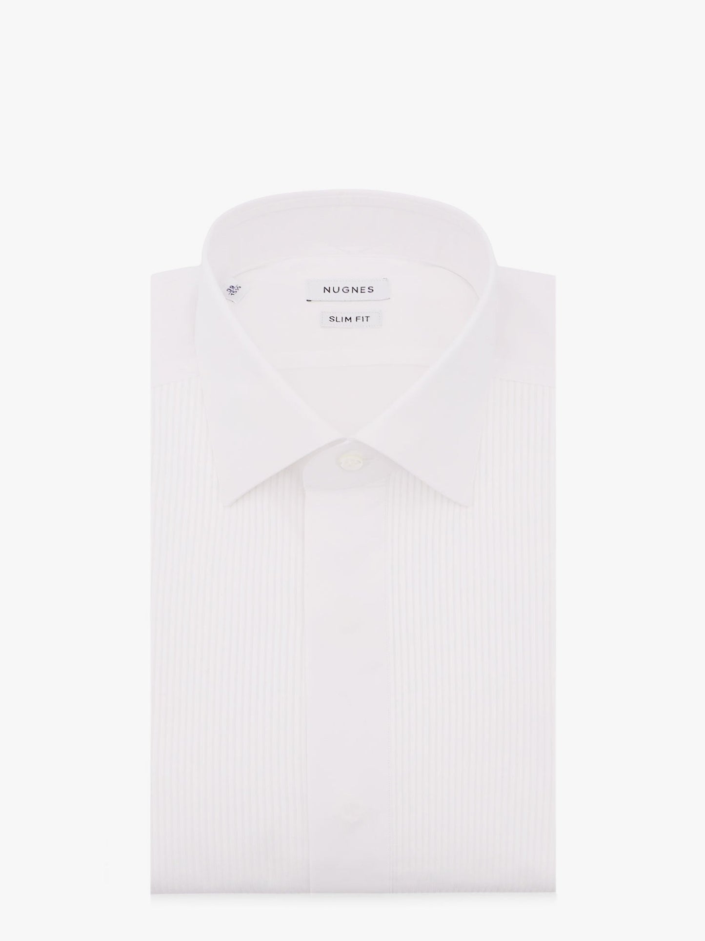 Slim fit cotton shirt with plastron