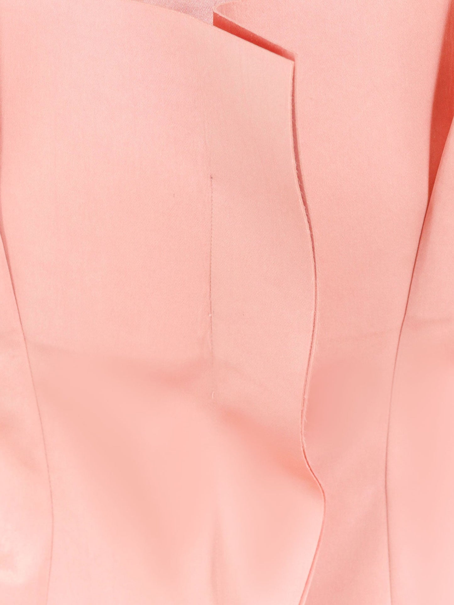 Satin long dress with bustier