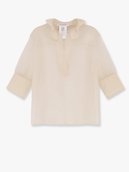 Transparent voile shirt