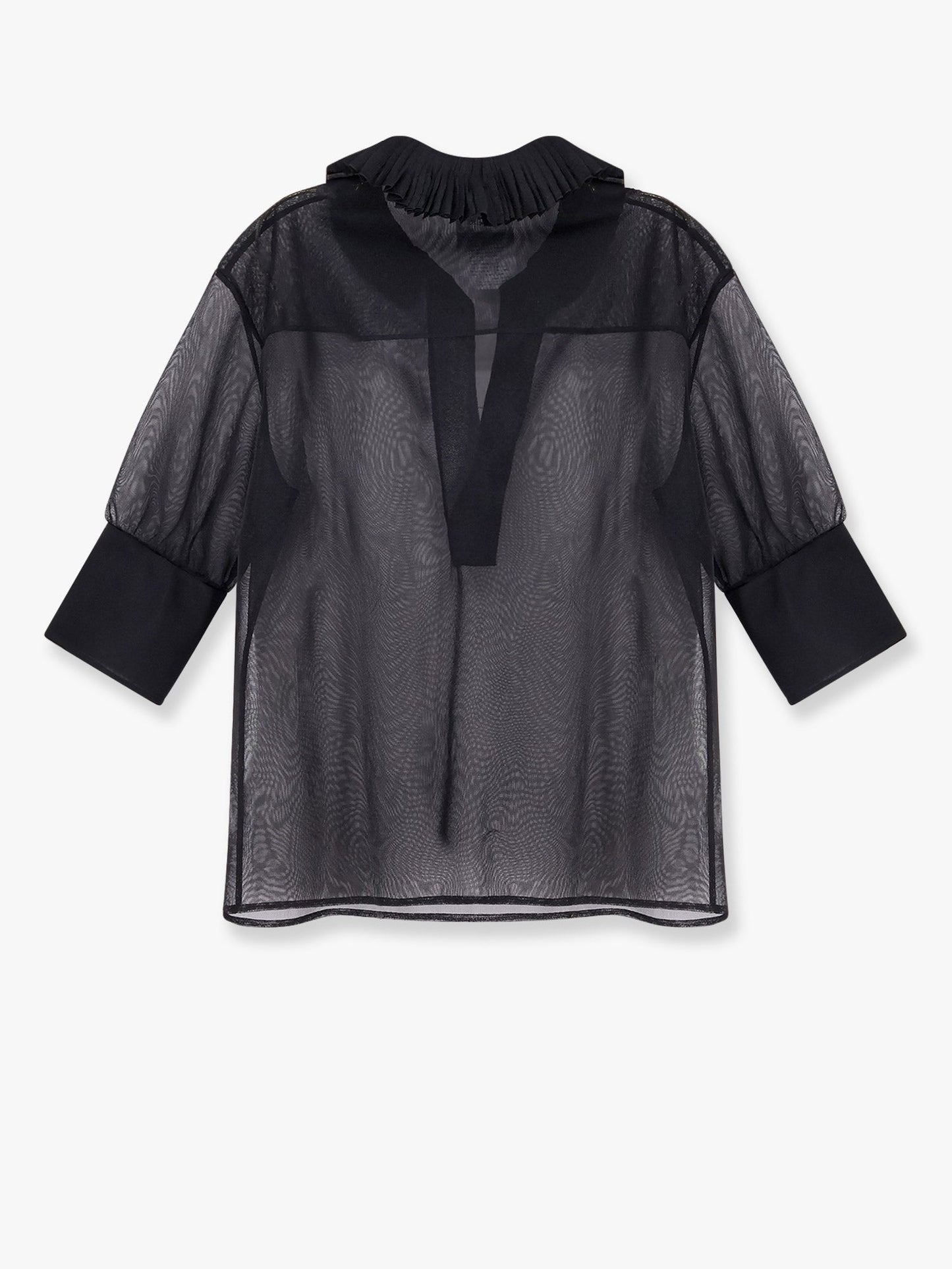 Transparent voile shirt