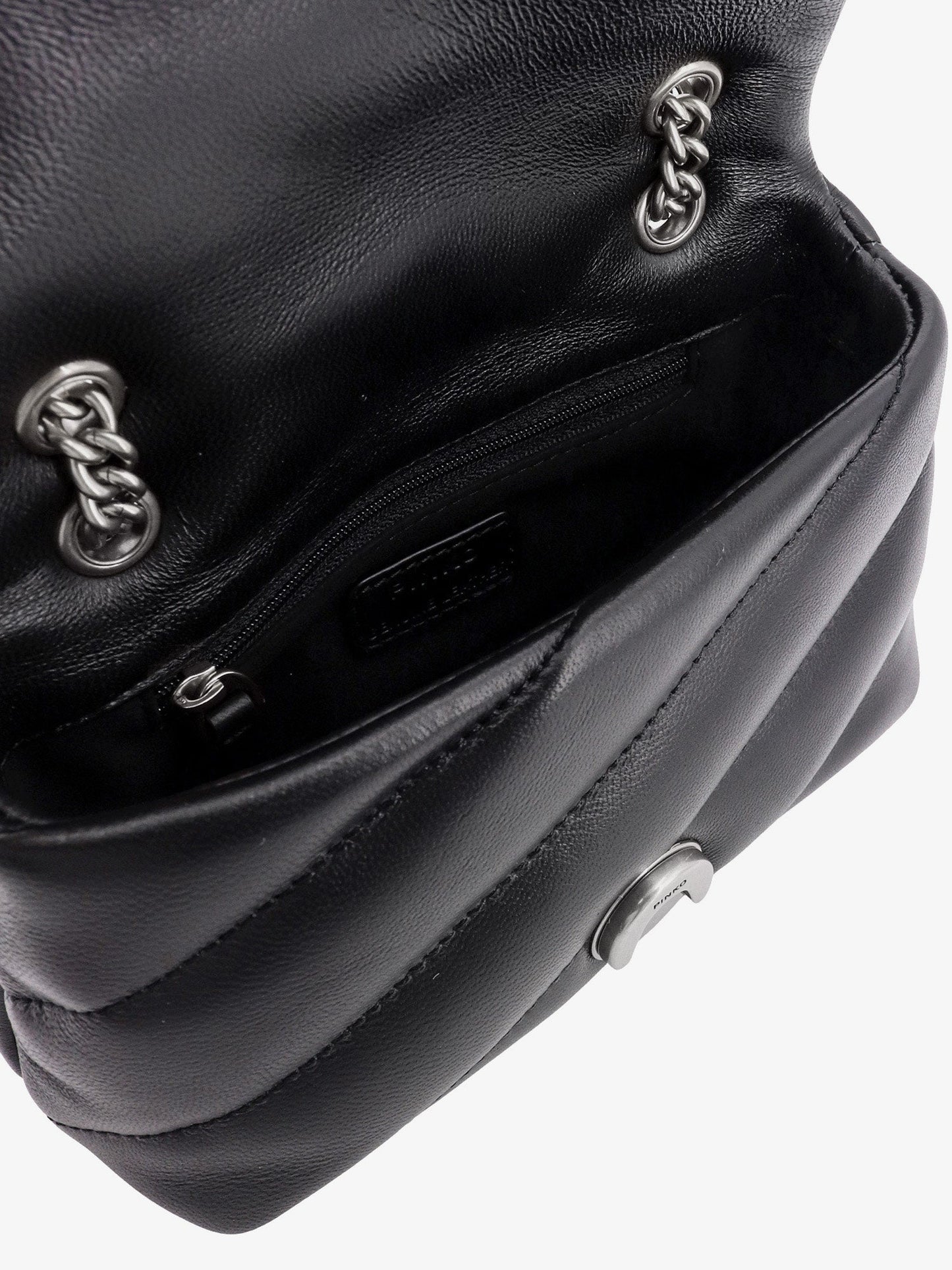 Borsa a tracolla in pelle matelassé con iconica fibbia love birds