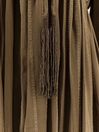 Allenatore georgette long dress with striped motif PINKO - Nugnes1920 Allenatore georgette long dress with striped motif PINKO - Nugnes1920