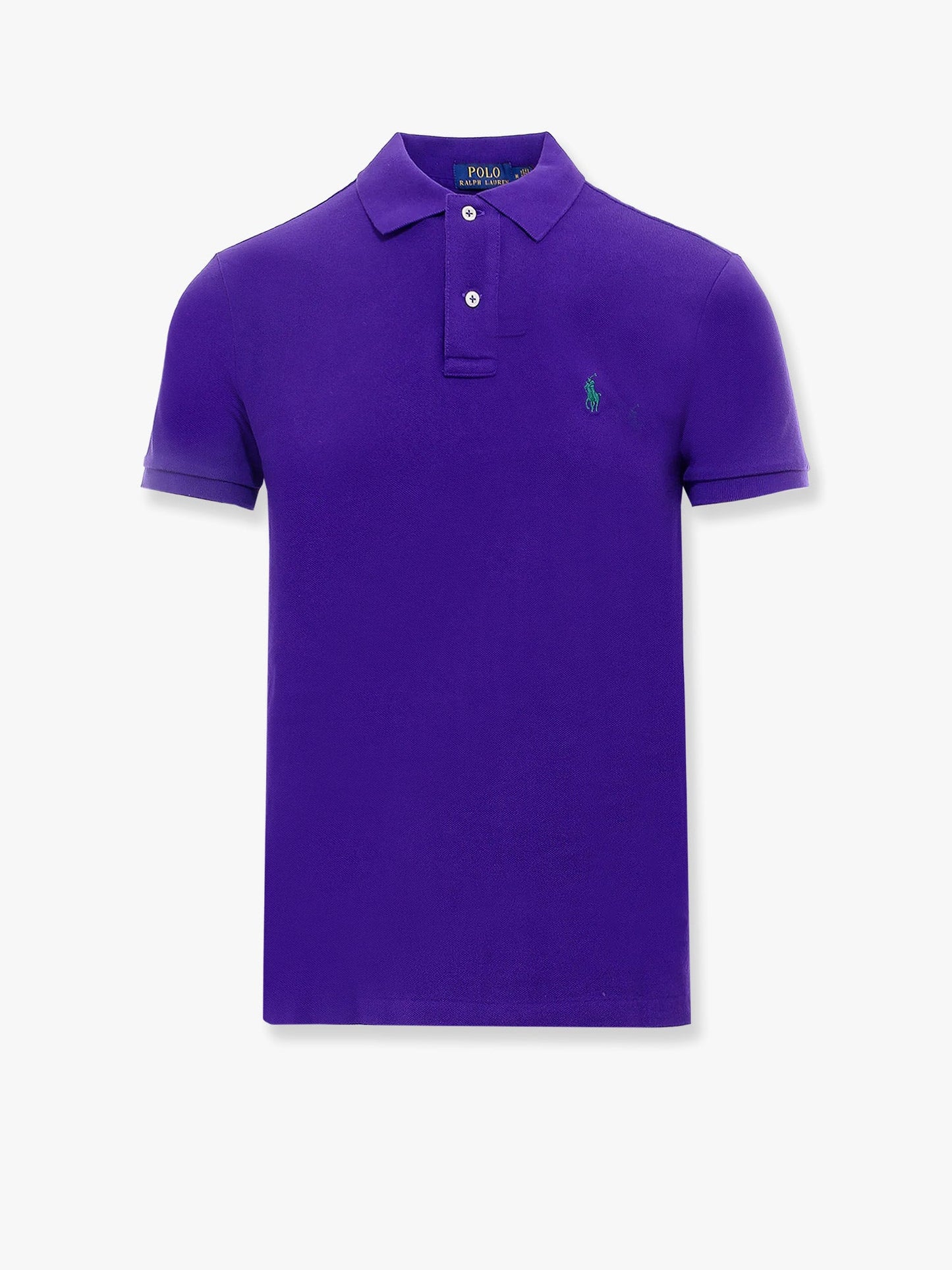 Maglia polo in cotone con logo ricamato
