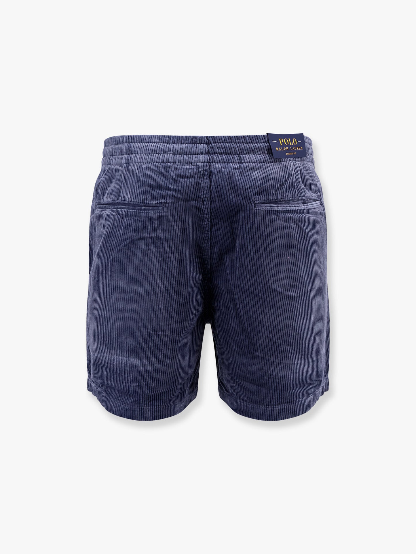 Corduroy bermuda shorts with logo embroidery