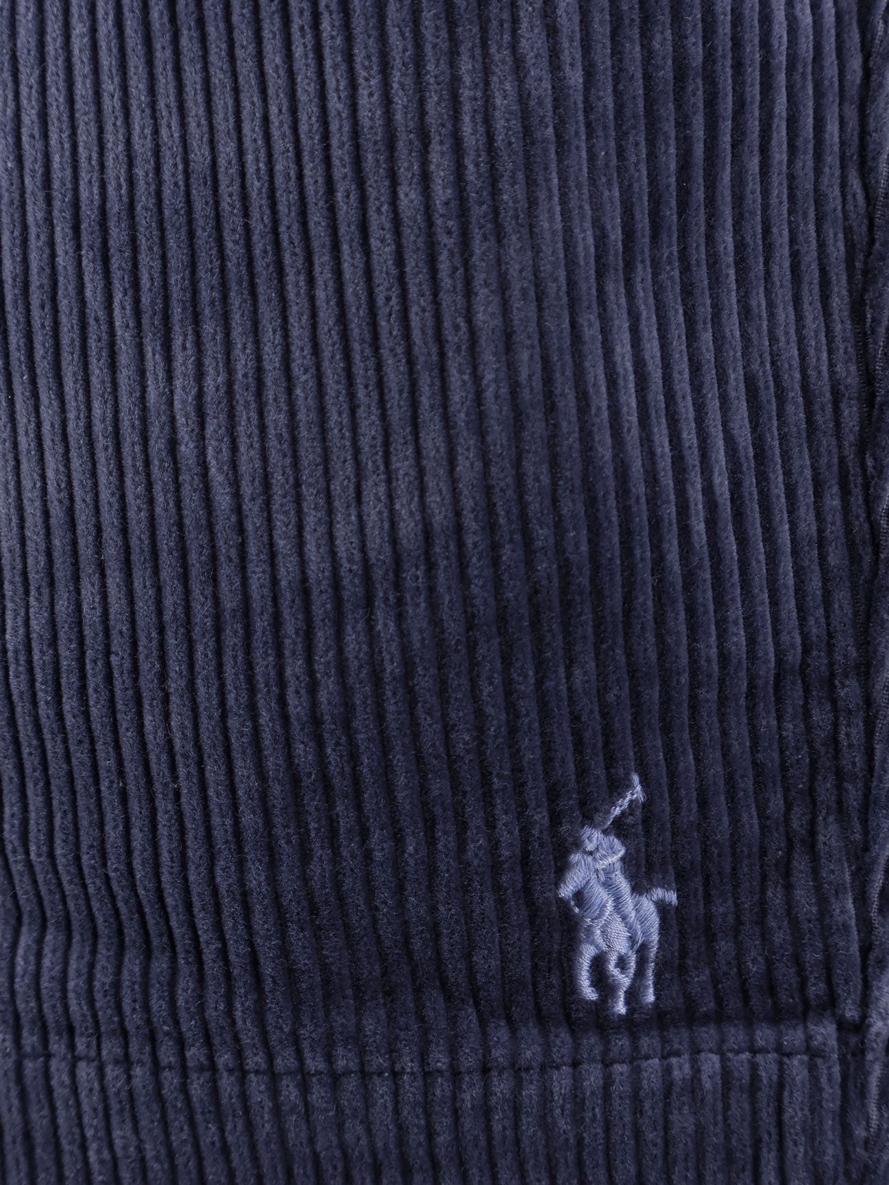 Corduroy bermuda shorts with logo embroidery