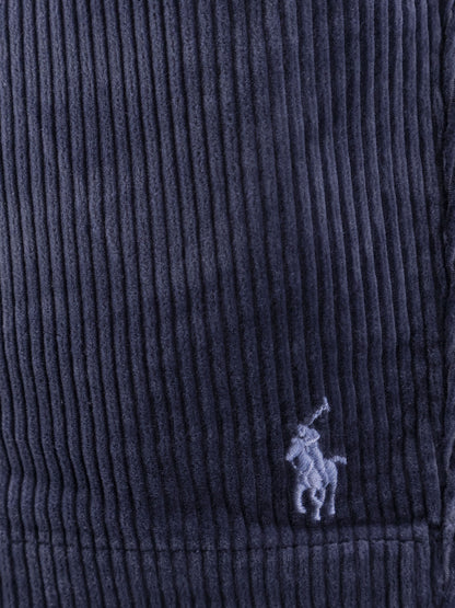 Corduroy bermuda shorts with logo embroidery thumbnail