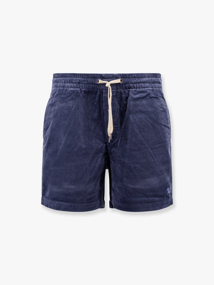 Corduroy bermuda shorts with logo embroidery thumbnail