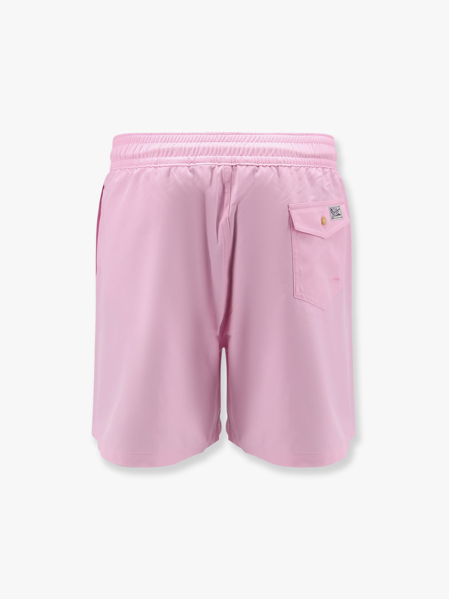 Nylon swim trunk with logo embroidery