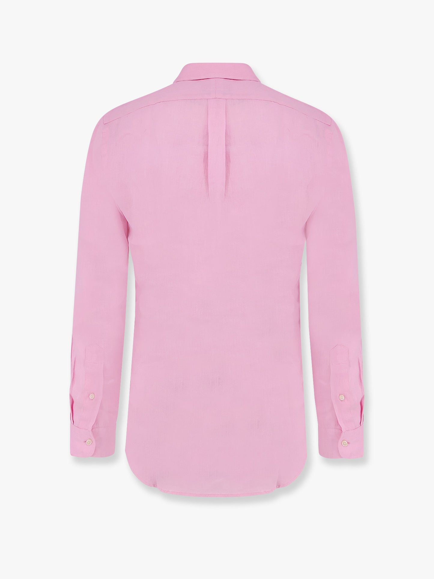 Camicia in lino con ricamo logo