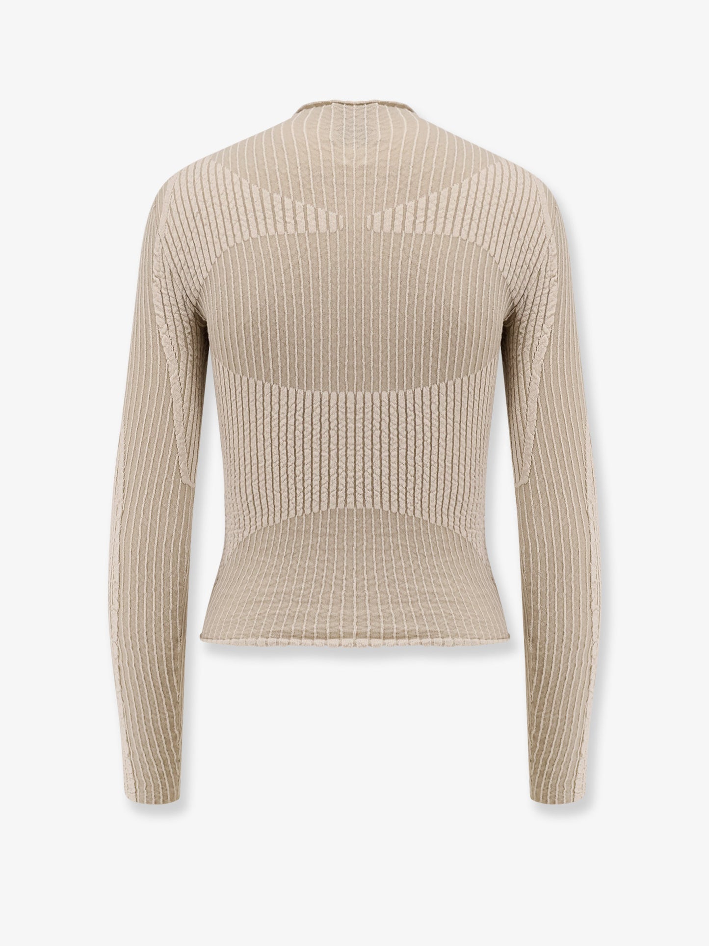 Wavy stretch cotton blend top